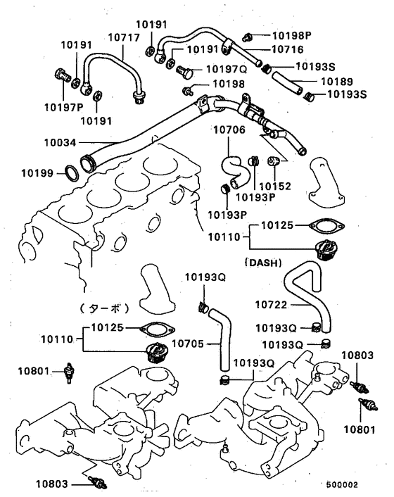 Water pipe & thermostat
