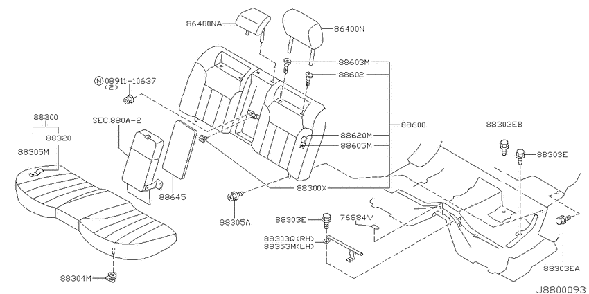 Rear seat
