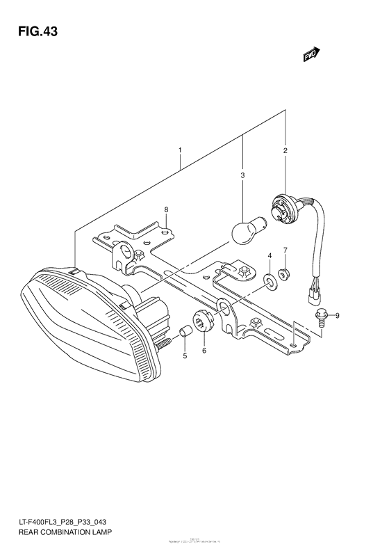 Rear Combination Lamp (Lt-F400Fl3 P33)