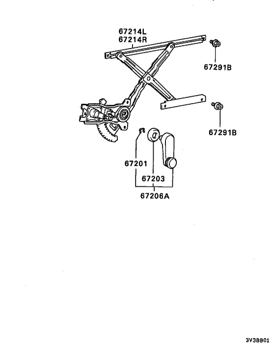 Front door window regulator