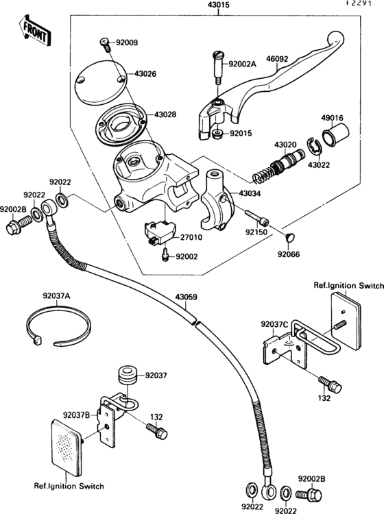 Front master cylinder