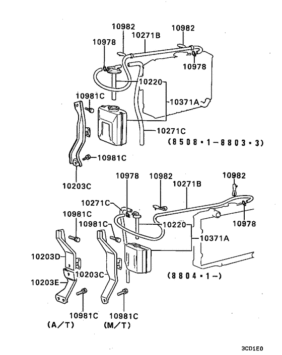 Radiator,hose & condenser tank