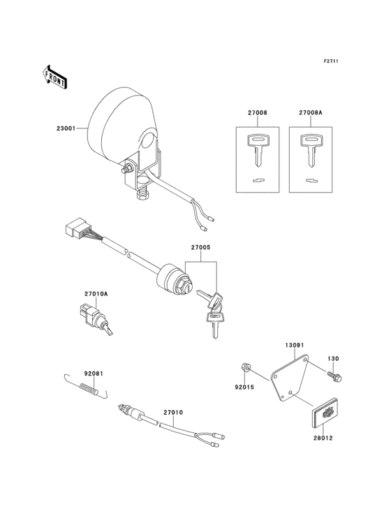 Headlight(s)/ignition switch