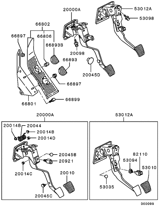 Brake & clutch pedal