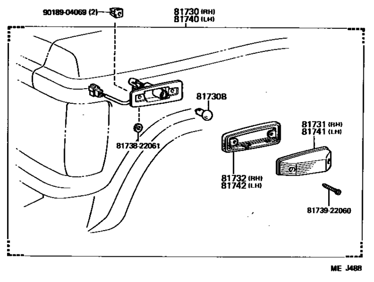 Side Turn Signal Lamp & Outer Mirror Lamp