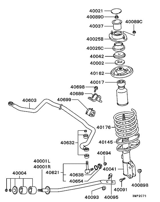 Front susp strut & spring