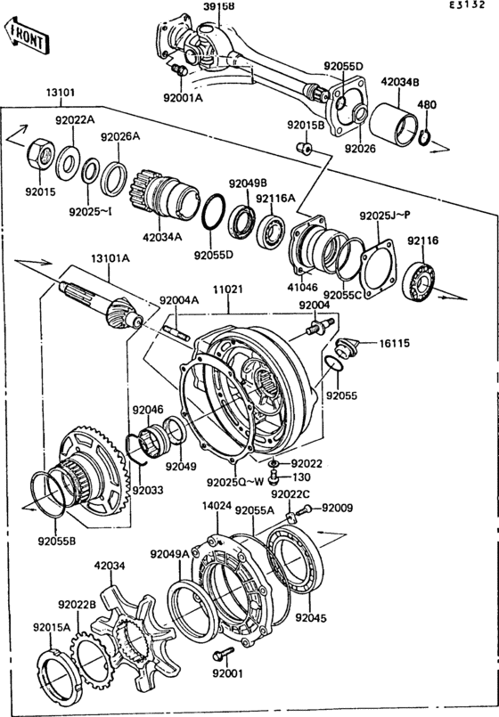 Drive shaft/final gear(1/2)