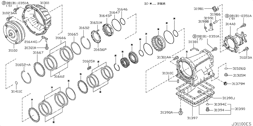 Torque converter,housing & case