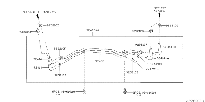 Heater piping