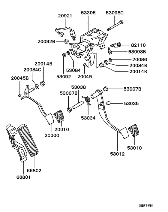 Brake & clutch pedal