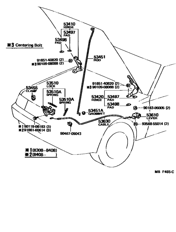 Hood Lock & Hinge