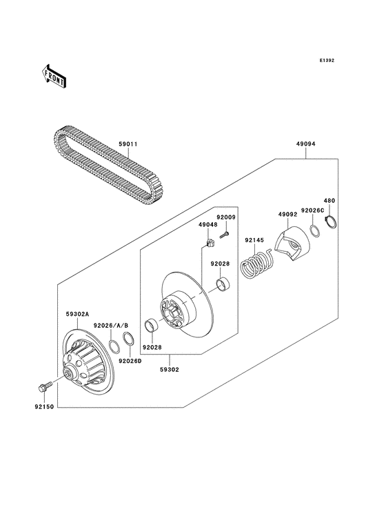 Driven converter/drive belt