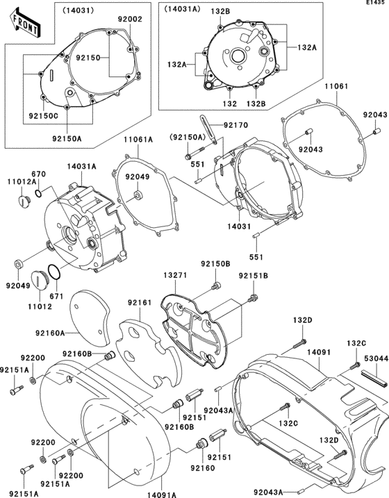 Left engine cover(s)