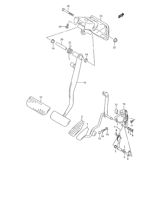 Pedal and pedal bracket