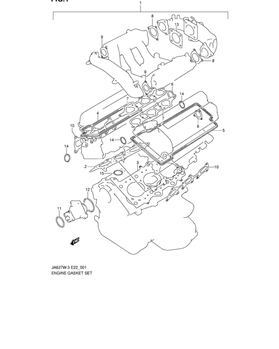 Engine gasket set