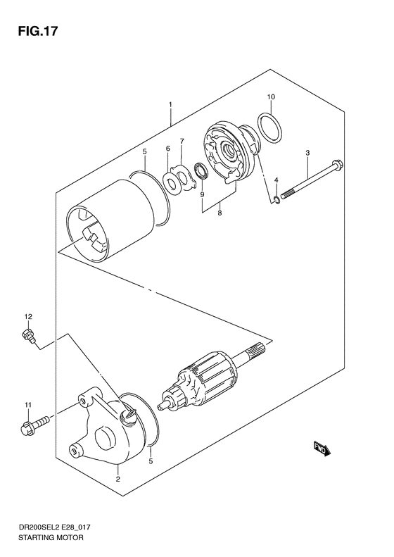 Starting motor