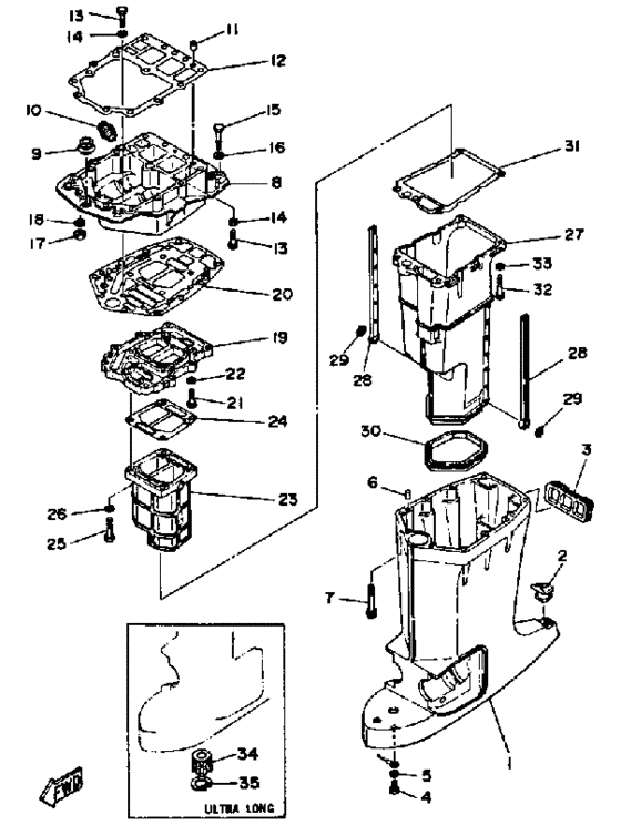 Upper casing