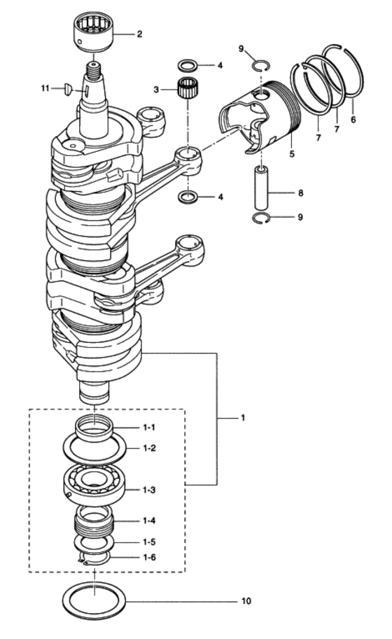 Piston & crank shaft