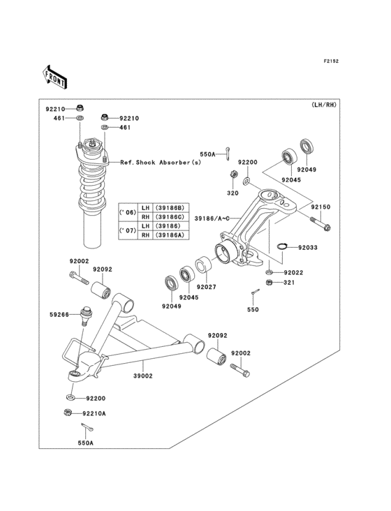 Front suspension(k6f/k7f)
