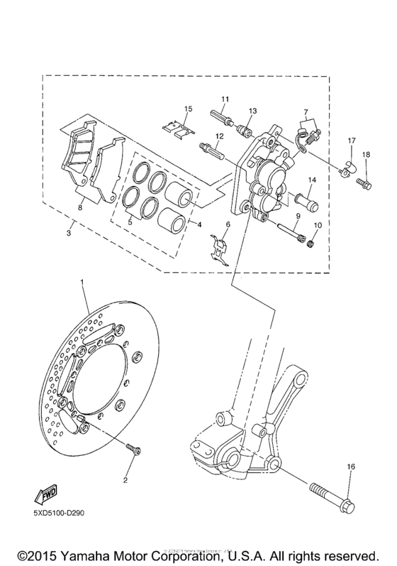 Front brake caliper