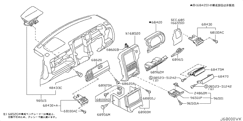 Instrument panel, pad & cluster lid