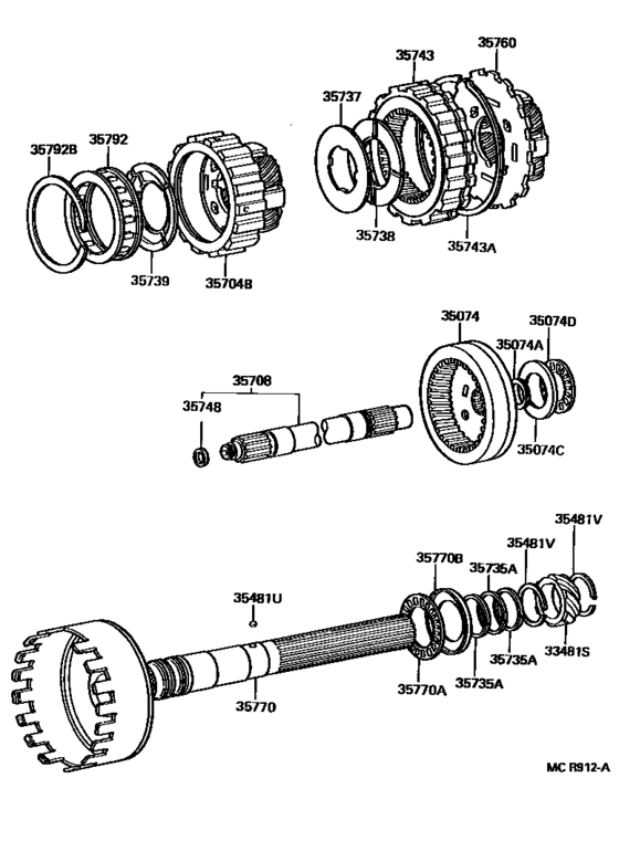 Planetary Gear, Reverse Piston & Counter Gear(Atm)