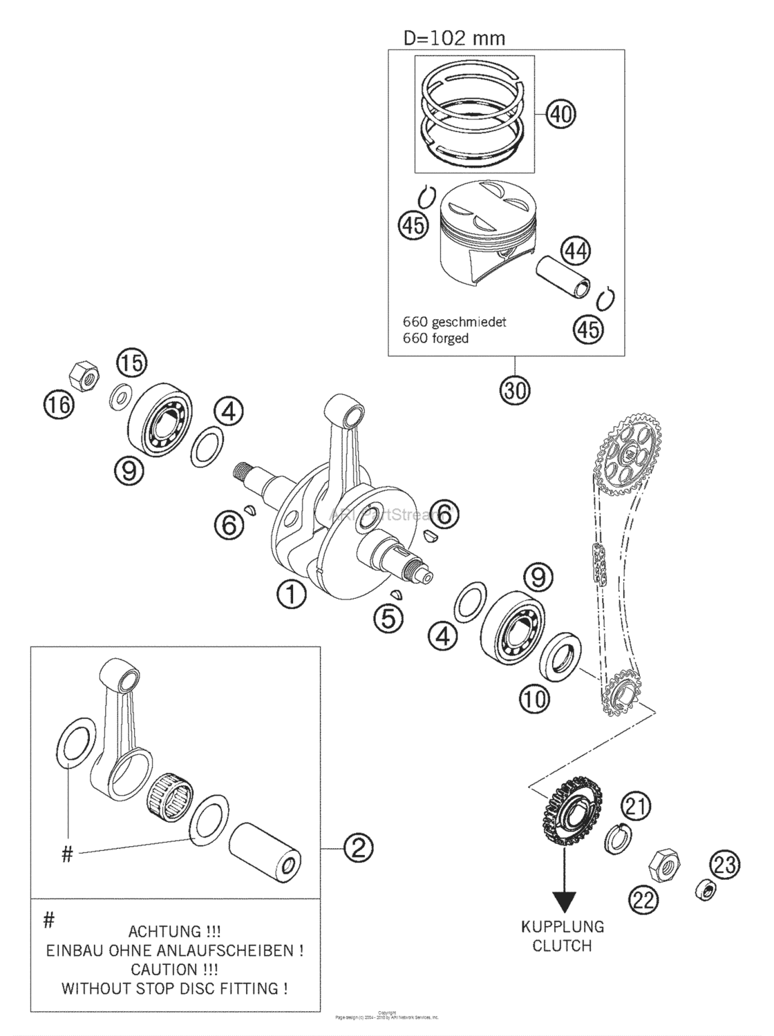 Crankshaft/piston