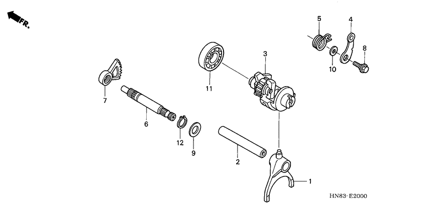 Gearshift fork