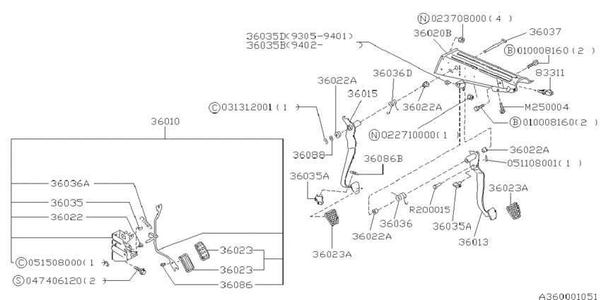 Pedal system (mt)