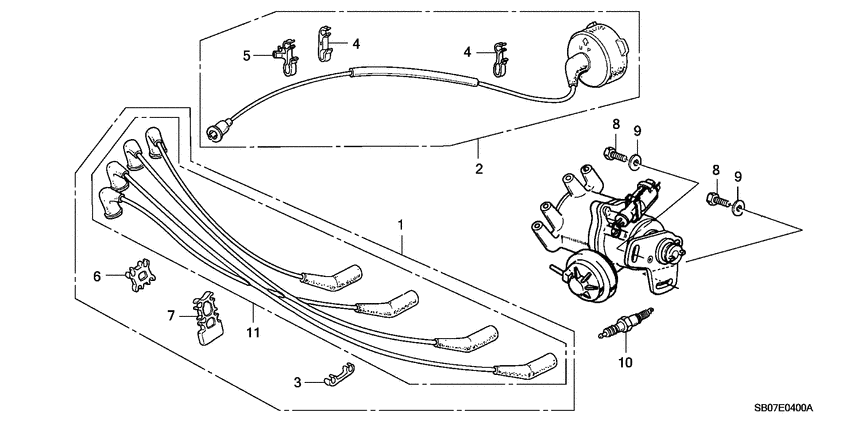 High tension cord/ spark plug
