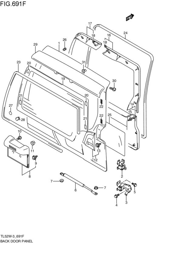 back door panel