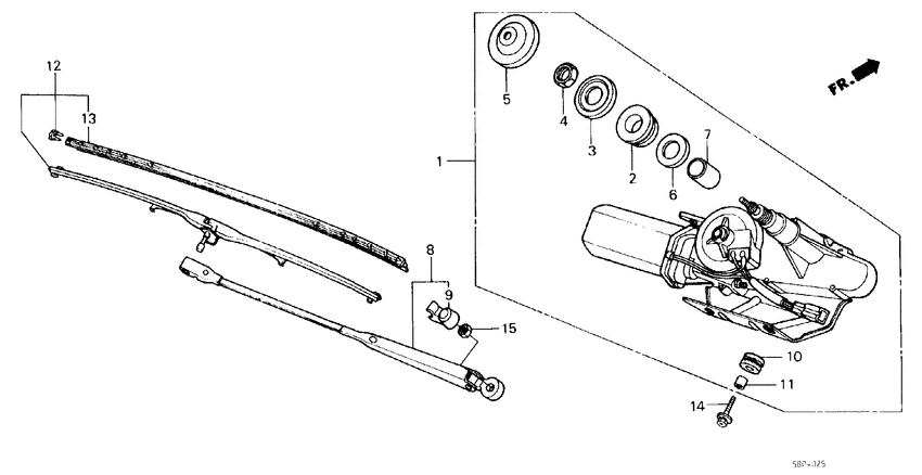 Rear windshield wiper