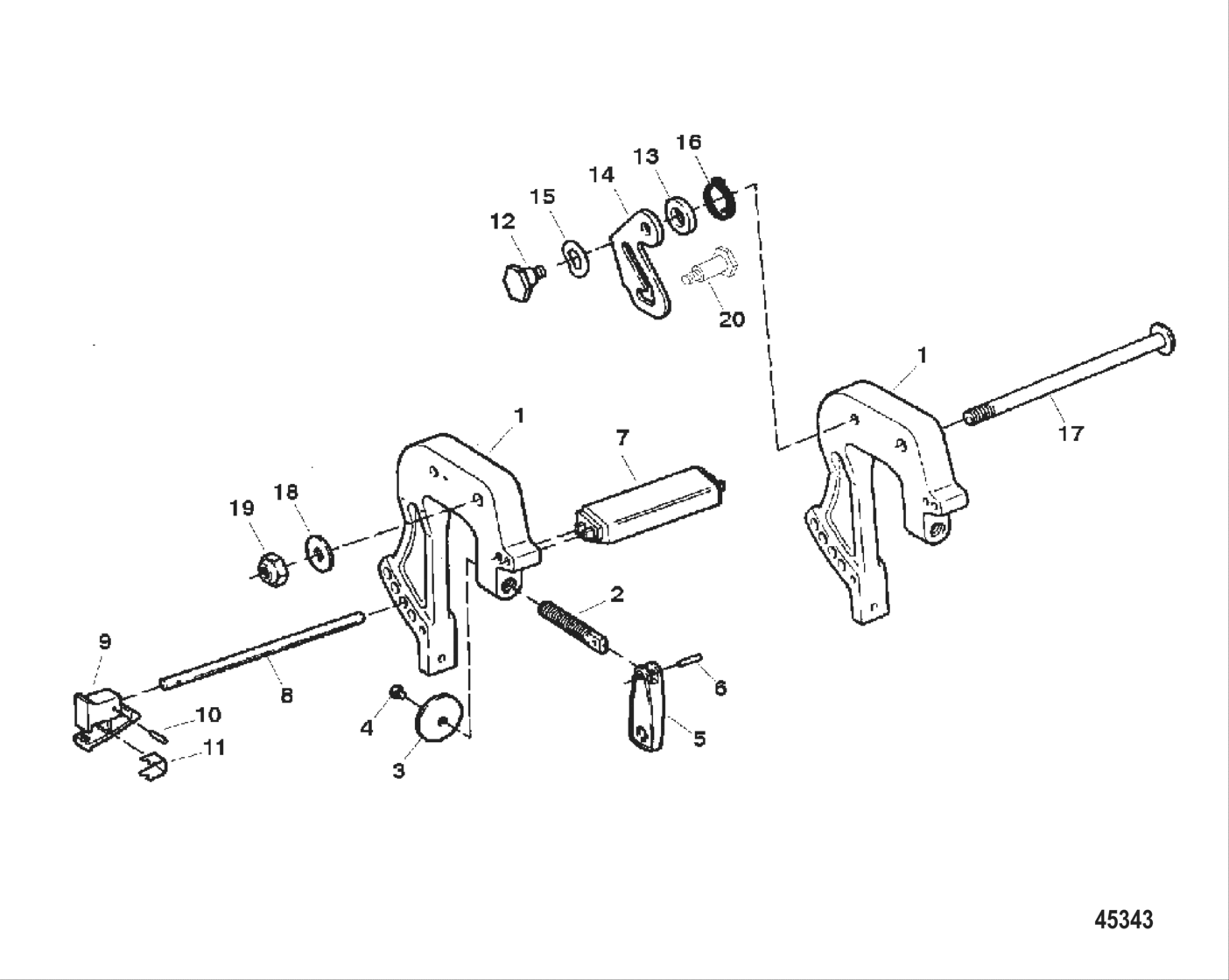 Clamp Brackets (Serial # 0E127700 Thru 0E143887)