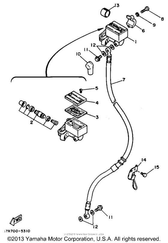 Front master cylinder
