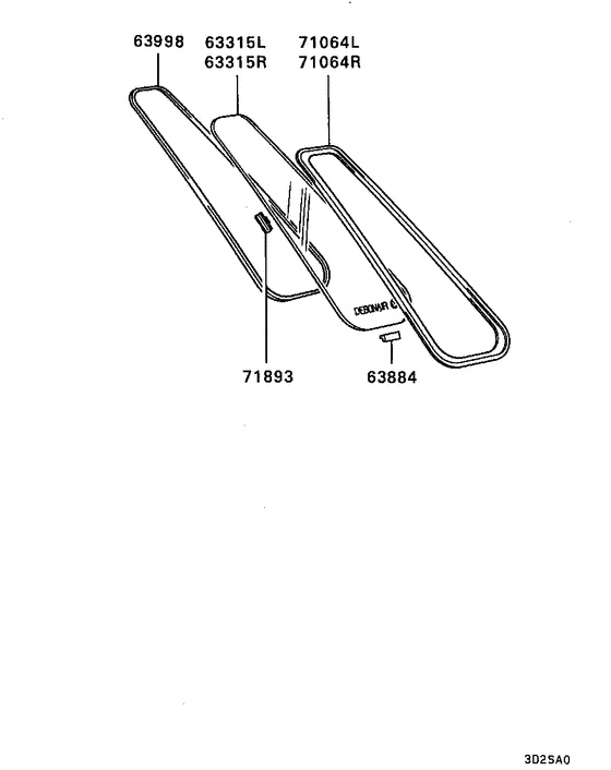 Side window glass & moulding