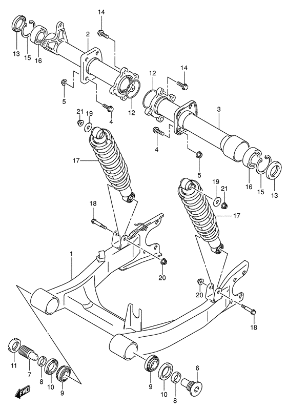 Rear swingingarm