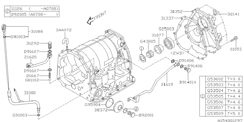 At, transmission case