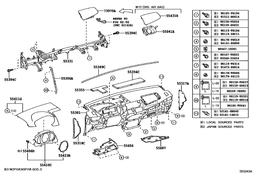 Instrument Panel & Glove Compartment