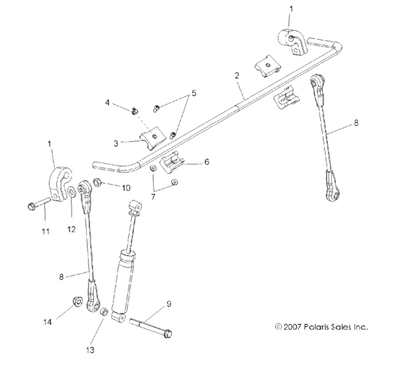 Stabilizer bar, front