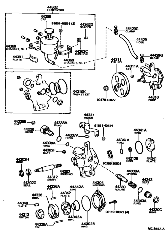 Vane Pump & Reservoir (Power Steering)