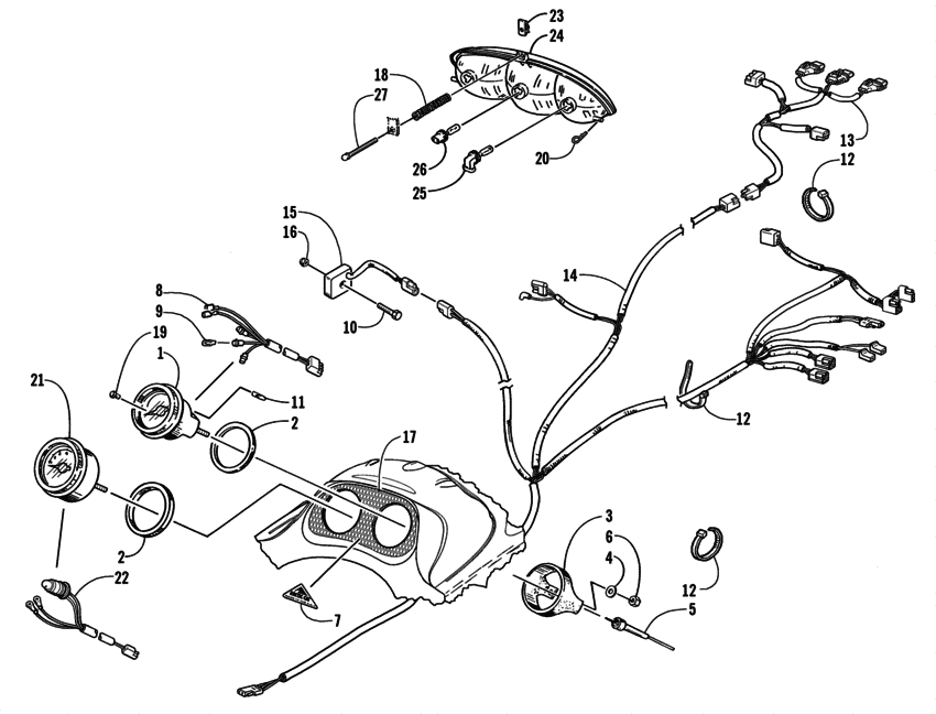 Headlight, Instruments, And Wiring Assemblies