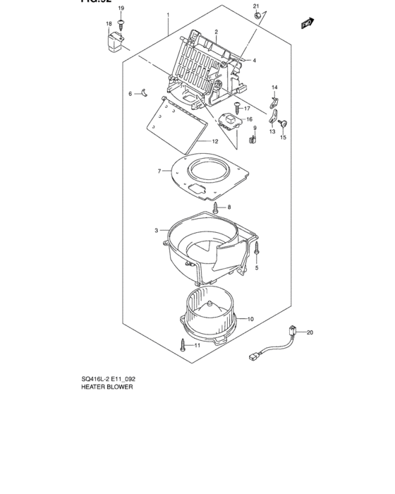 Heater blower