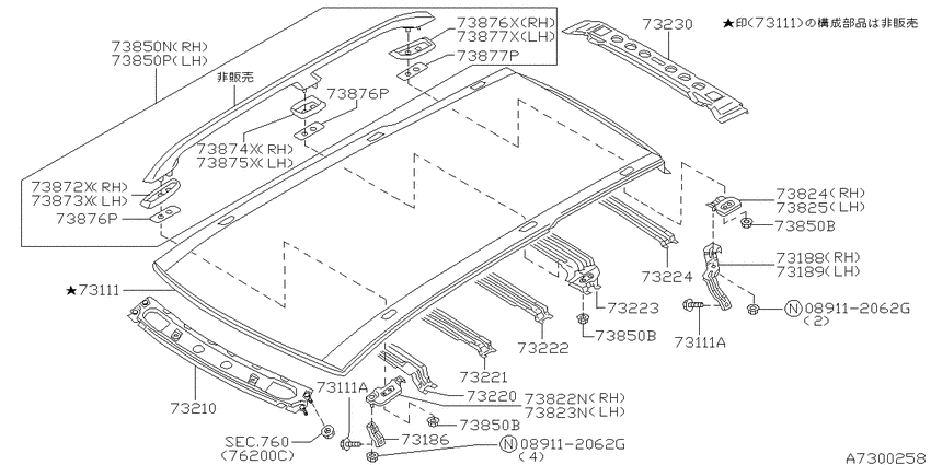 Roof panel & fitting