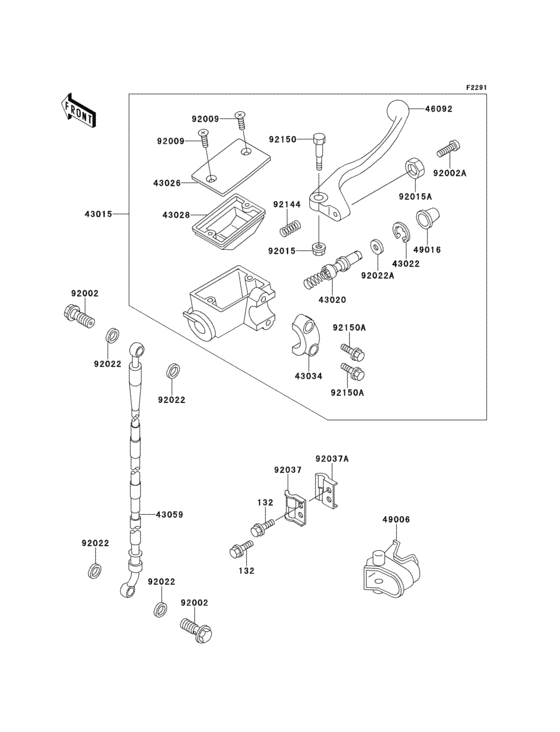 Front master cylinder