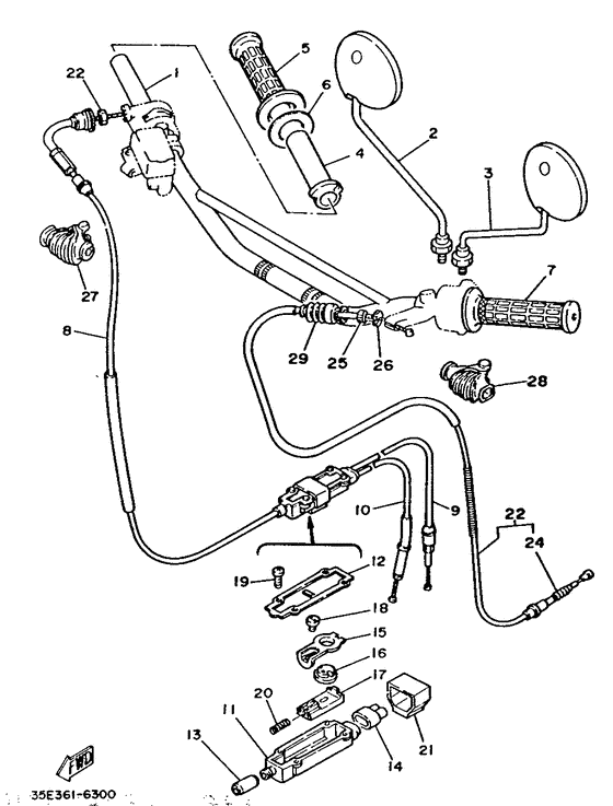 Steering handle & cable