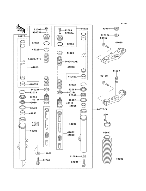 Front fork(kx80-r6/r7)
