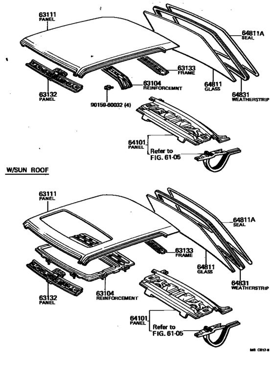Roof Panel & Back Window Glass