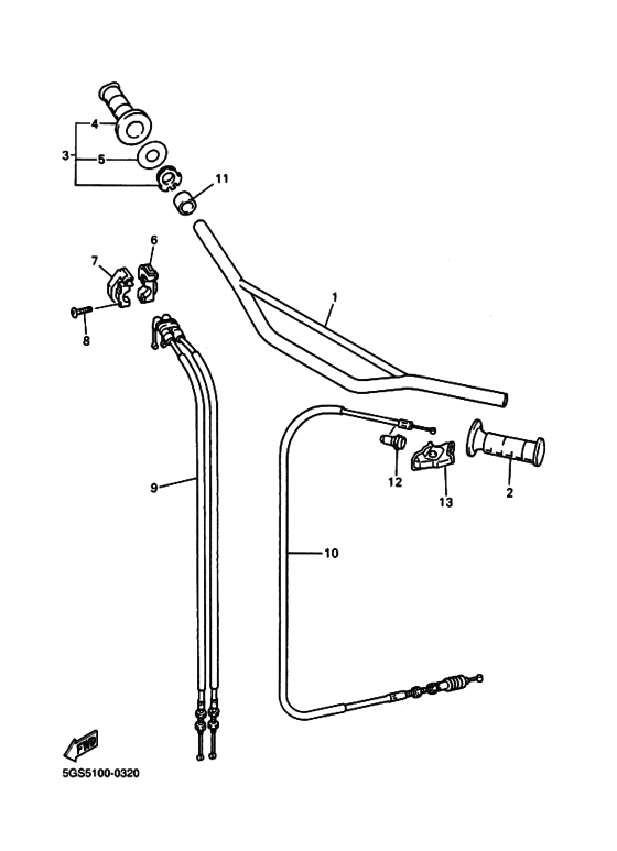 Steering handle & cable
