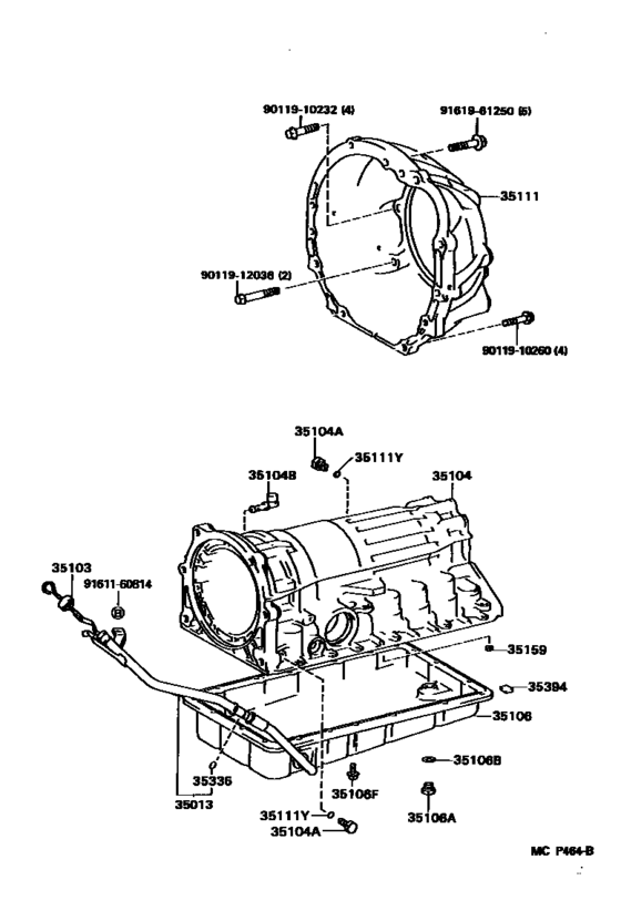 Transmission Case & Oil Pan (Atm)