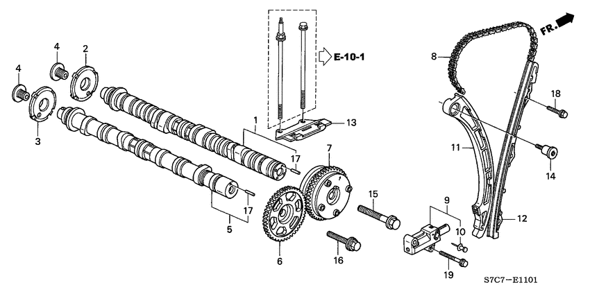 Camshaft/cam chain